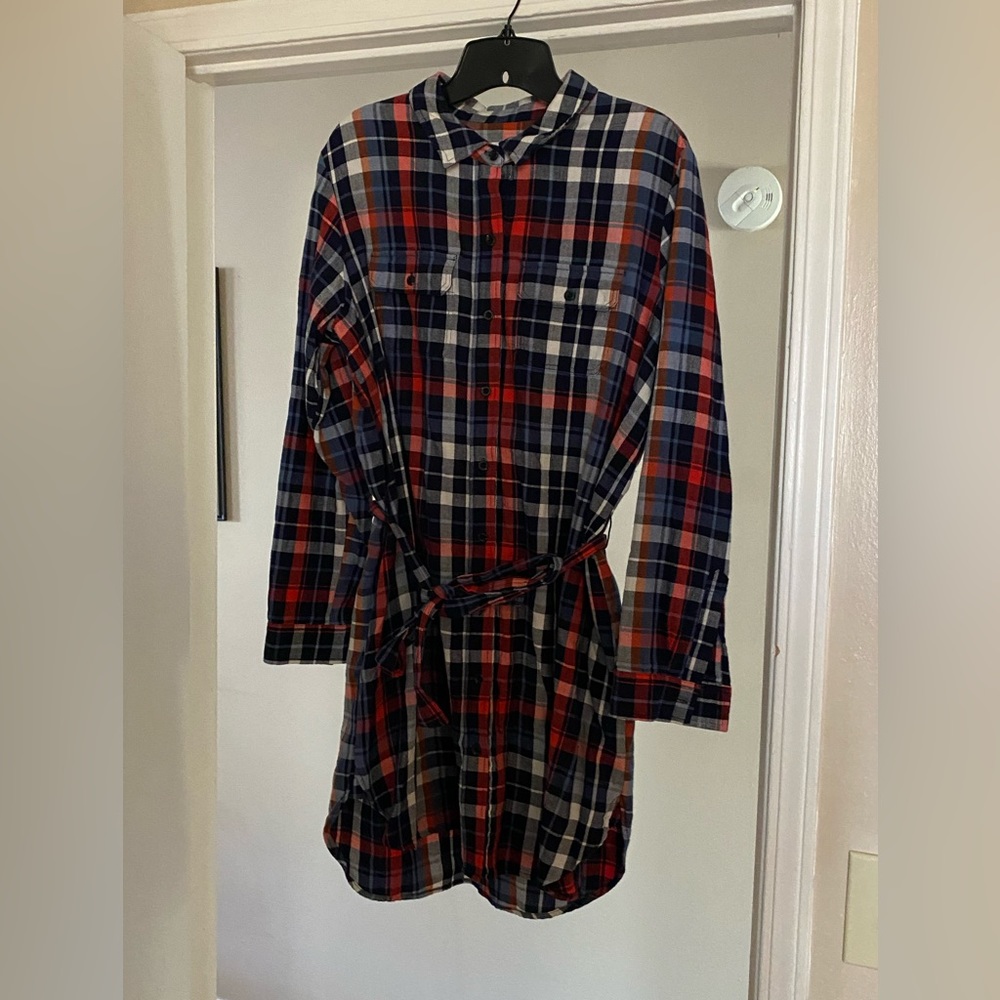 EUC Plaid Shirt dress